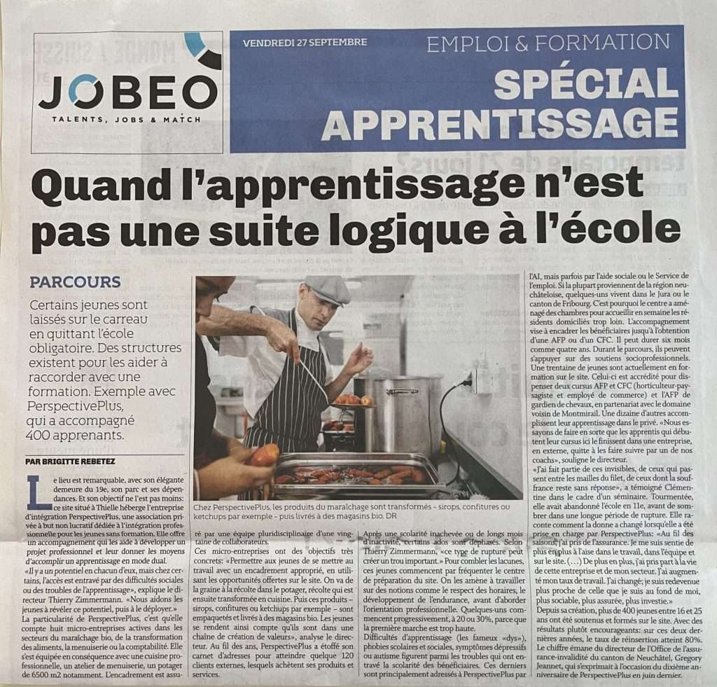 Quand l’apprentissage n’est pas une suite logique à l’école